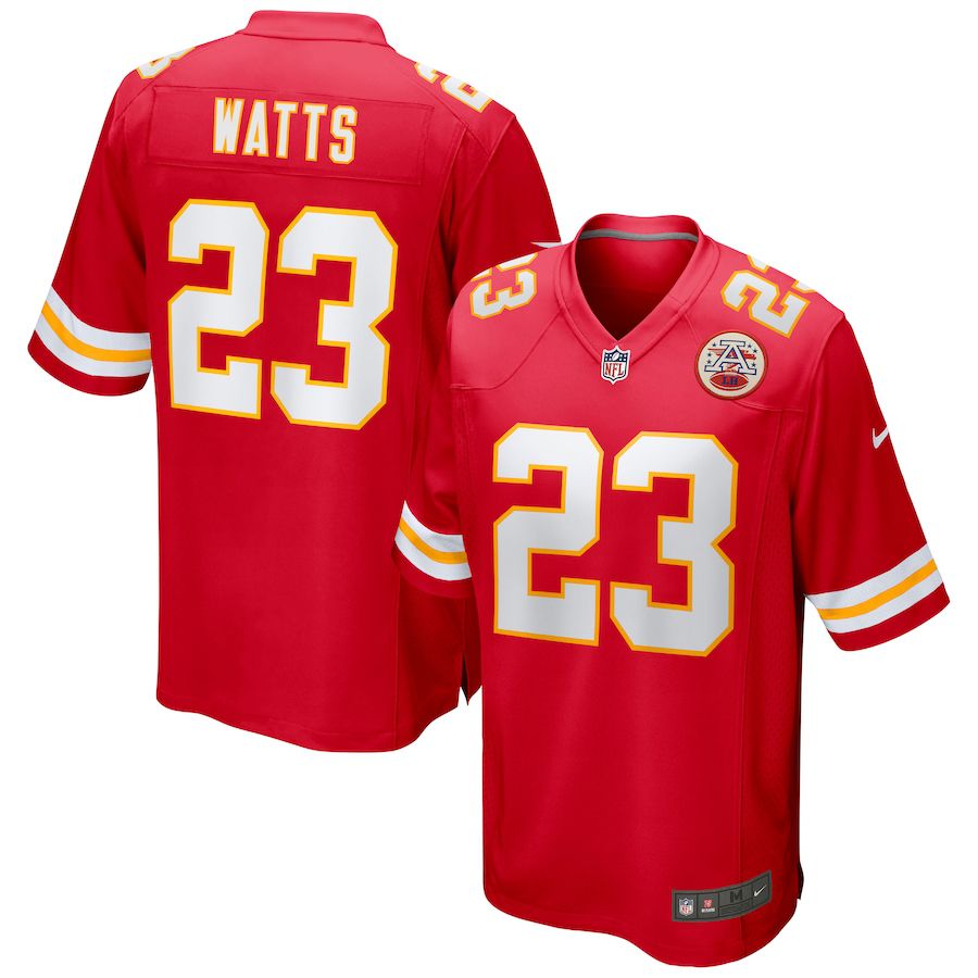 Men Kansas City Chiefs #23 Armani Watts Nike Red Game NFL Jersey